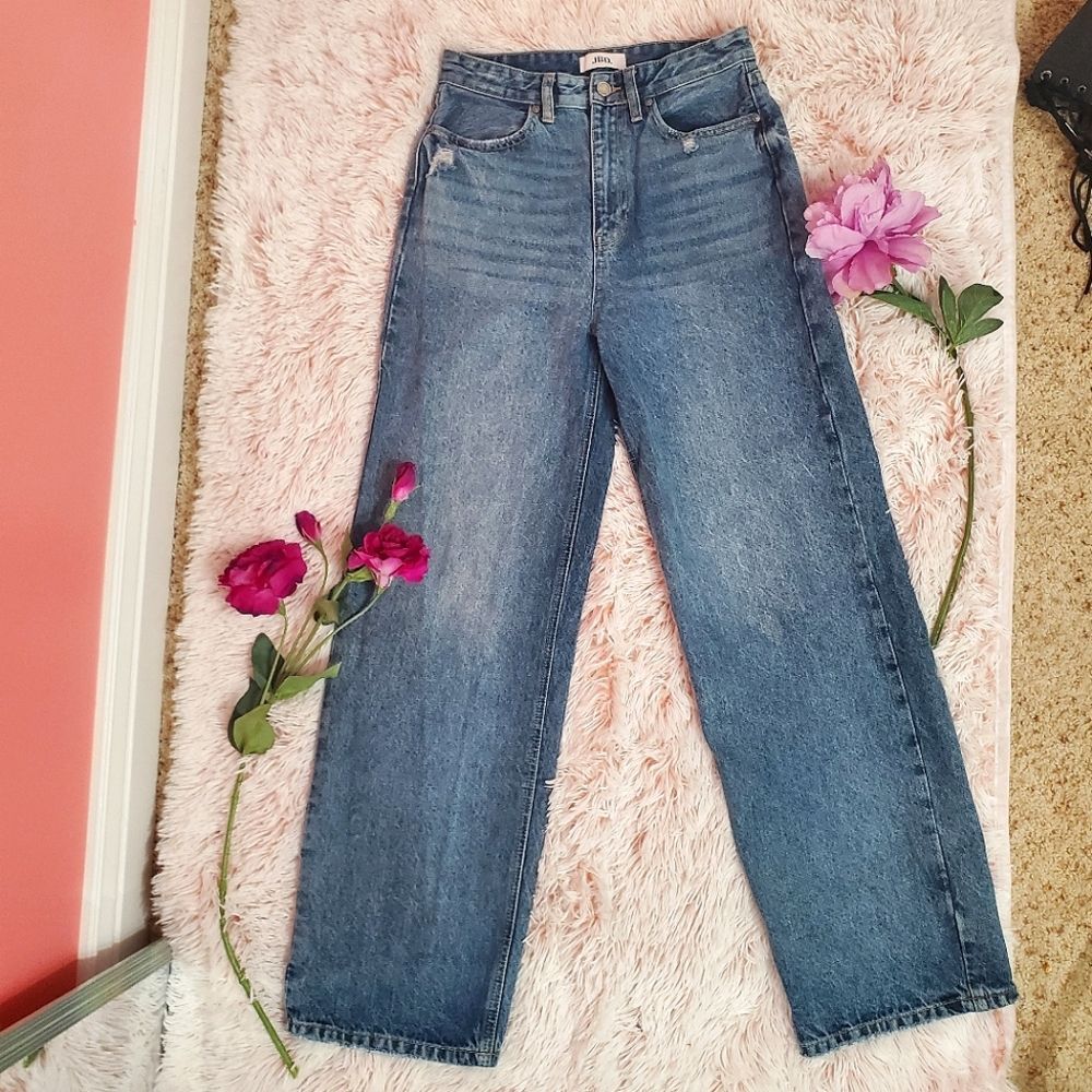 JBD Ultra High Waisted Wide Leg Denim Jeans Womens Size 27 Must Have